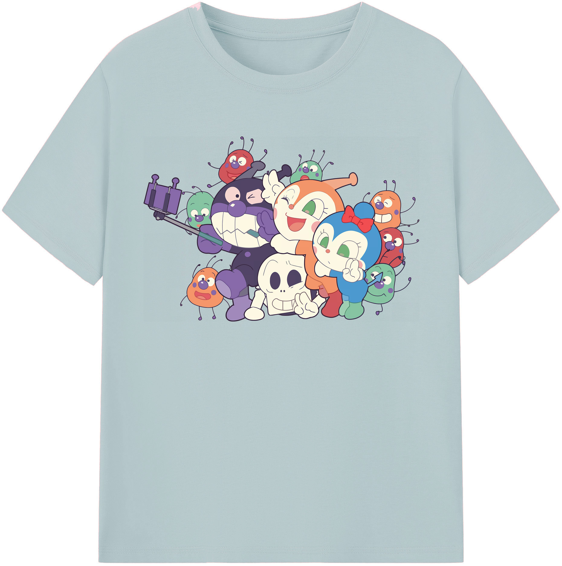 （画像用） アンパンマン Anpanman 綿100％半袖Tシャツ（フロントプリント）